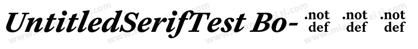 UntitledSerifTest Bo字体转换